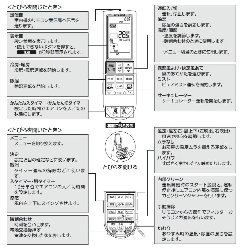 Amazon | 三菱 ルームエアコン 霧ヶ峰用 リモコン PG111(M21 EA3 426